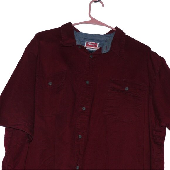 Wrangler Red Button Down Shirt Size 2xl - Picture 2 of 5
